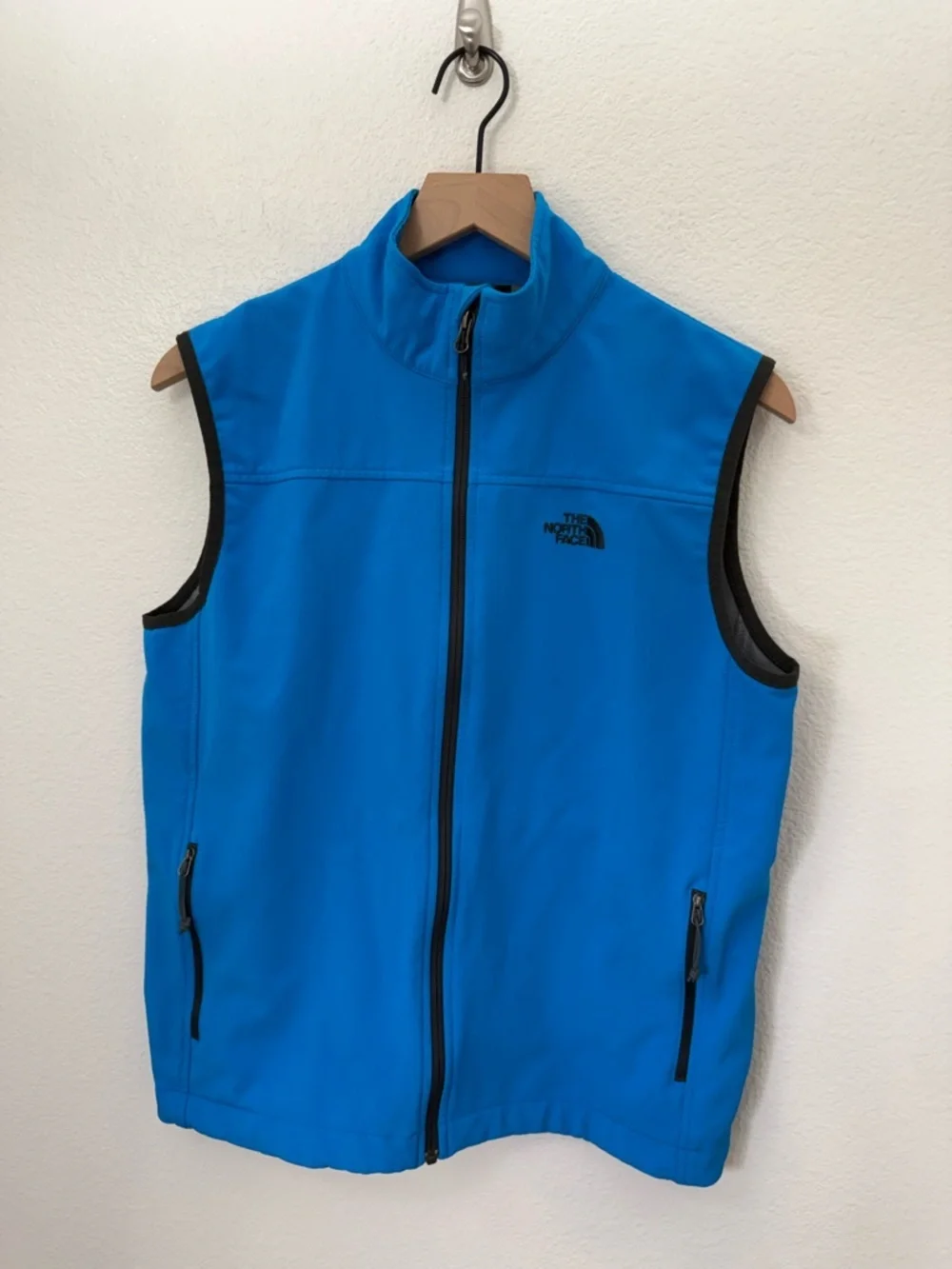 The North Face Athens Blue Troglo Vest Soft Shelled Lined Full Zip Medium